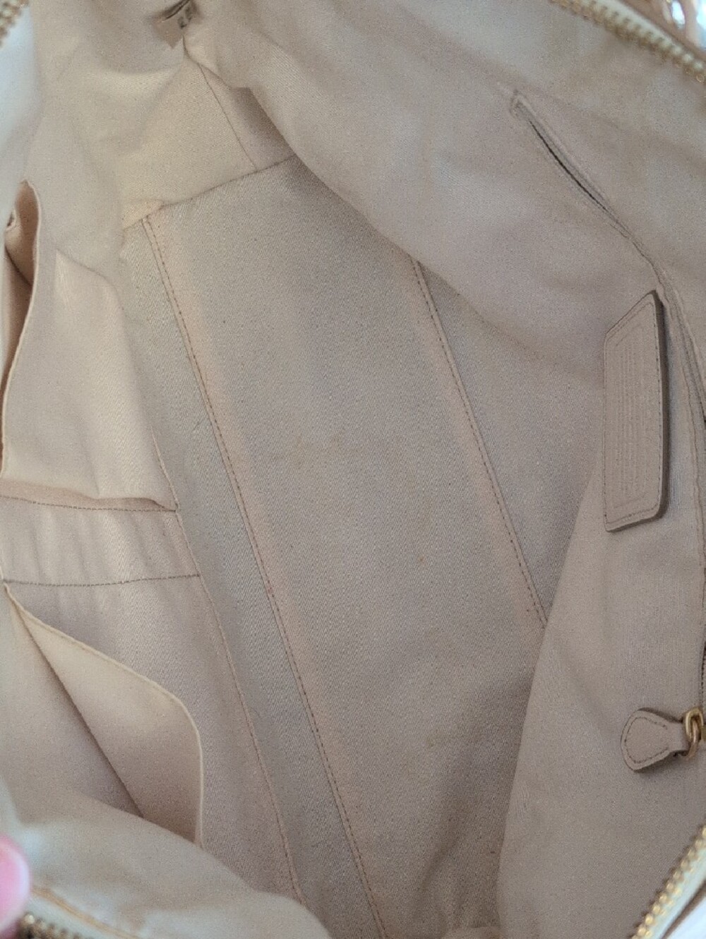 Coach Ivory Off White Colette Pleated Leather Satchel M410 - Picture 10 of 16